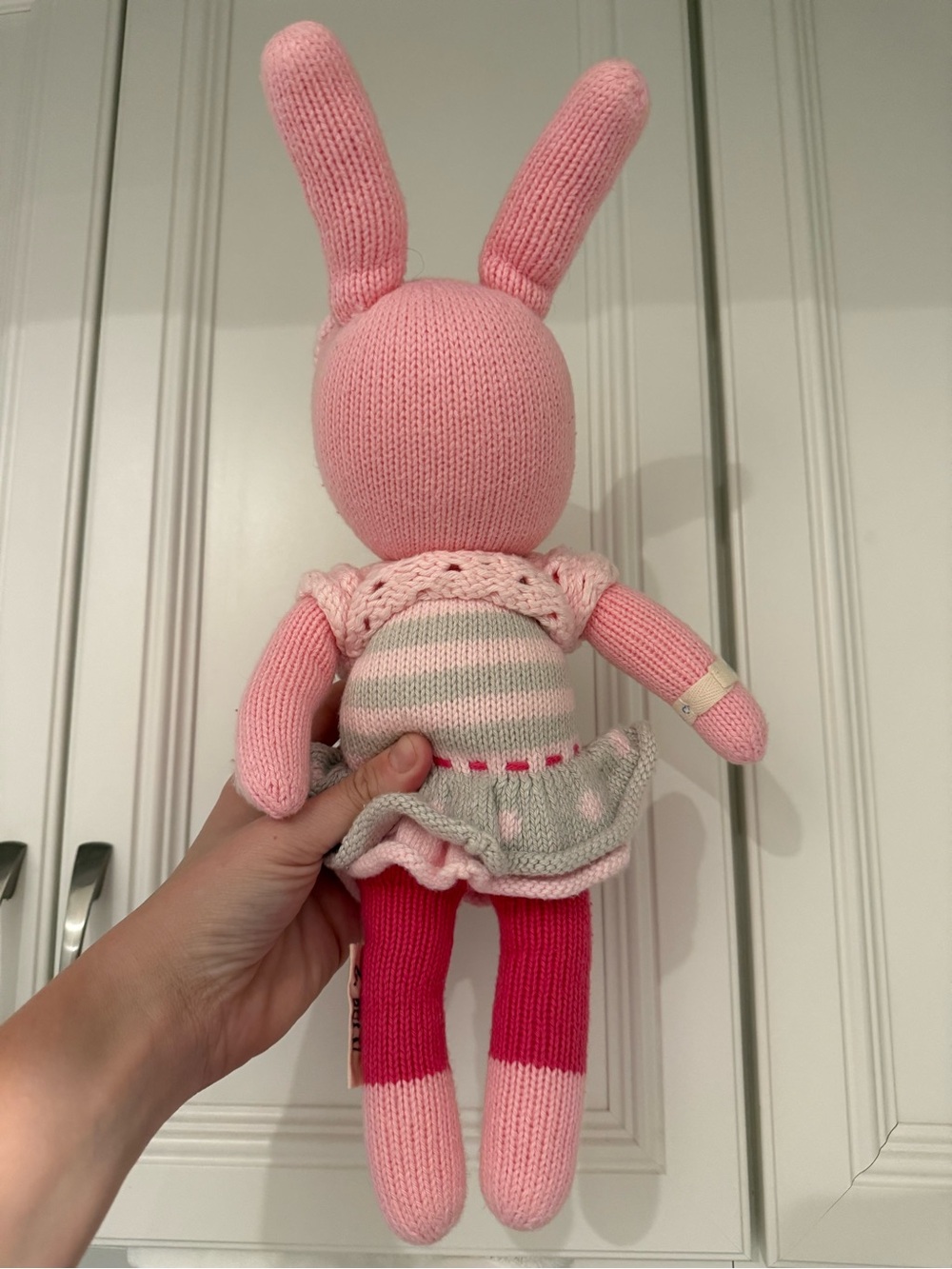 Cuddle + Kind Chloe The Bunny Pink Organic Cotton Plush - Picture 5 of 5